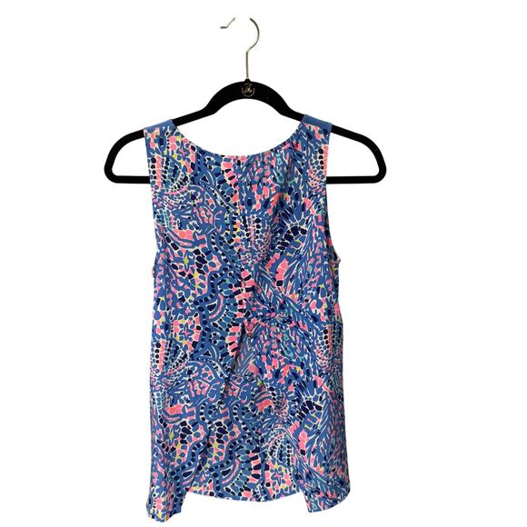 Lilly Pulitzer Sleeveless Zeta In Tic Tac Tile Tank Womens XS - Picture 2 of 6
